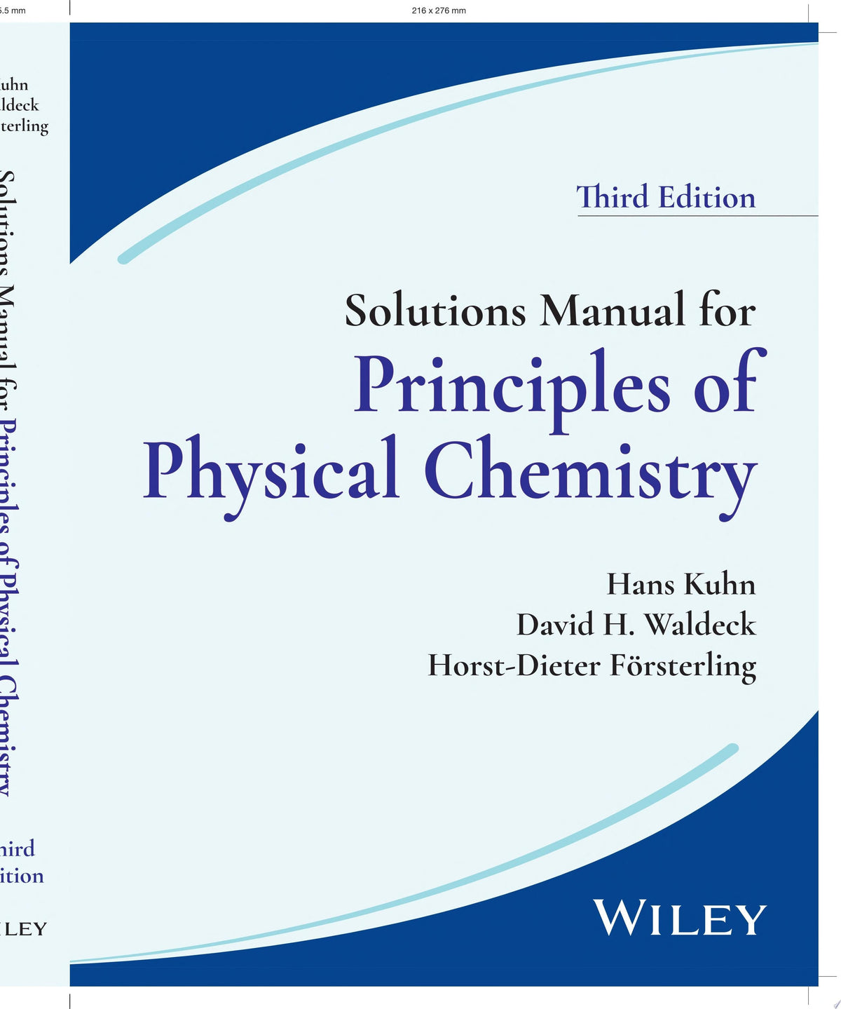 Solutions Manual for Principles of Physical Chemistry, 3rd Edition