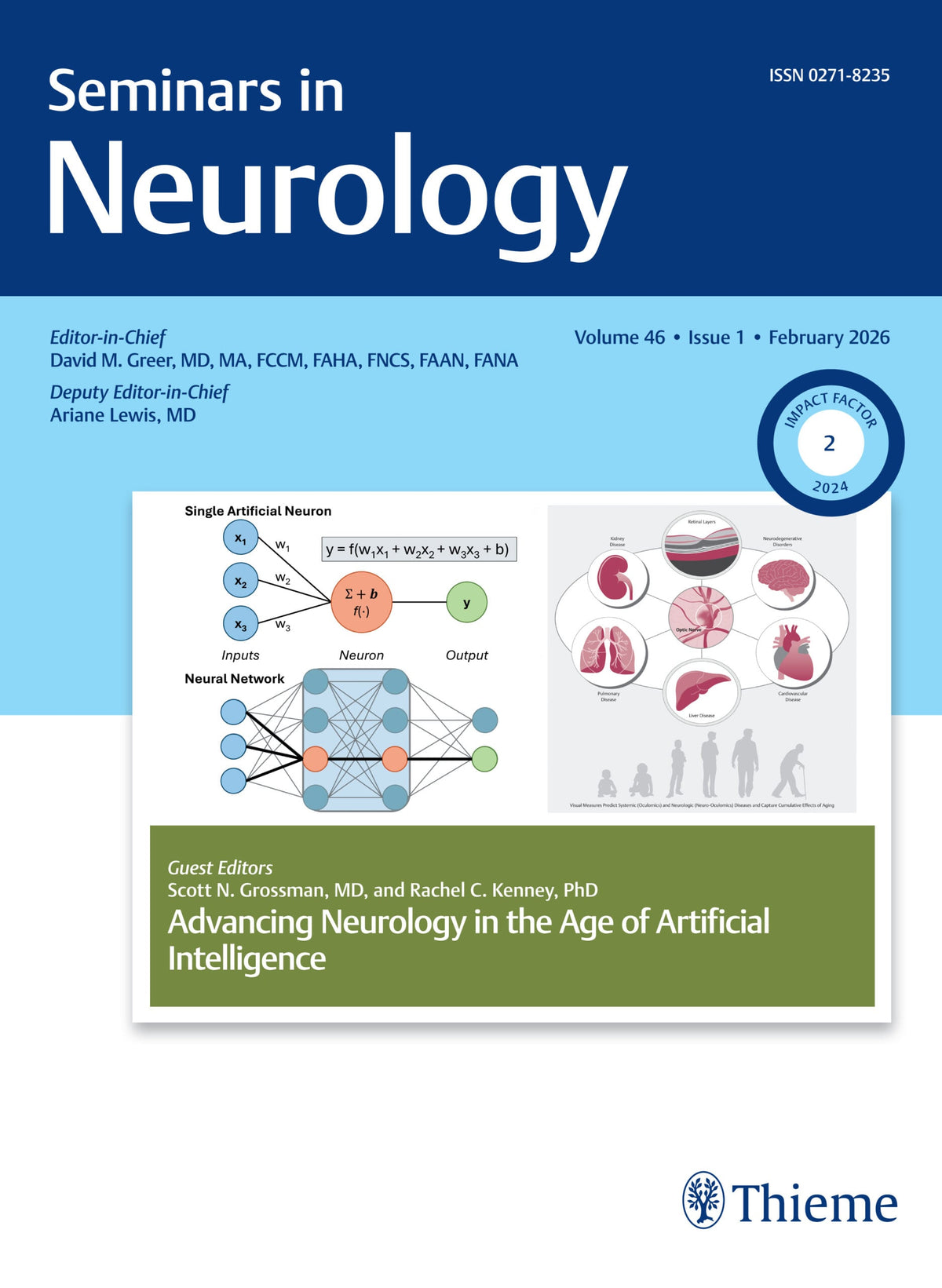 Advancing Neurology in the Age of Artificial Intelligence (Seminars in Neurology, Volume 46, February 2026, Issue 1)