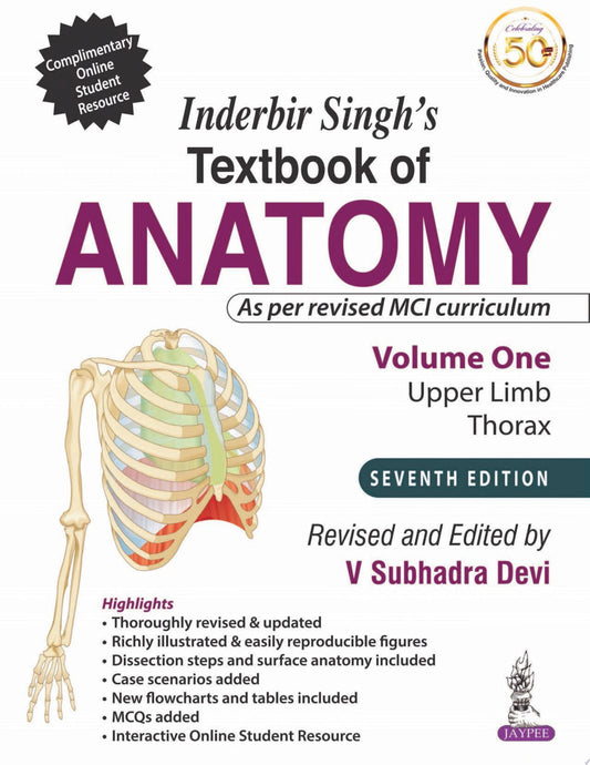 Inderbir Singh’S Textbook Of Anatomy Volume 1 Upper Limb and Thorax, 7th Edition